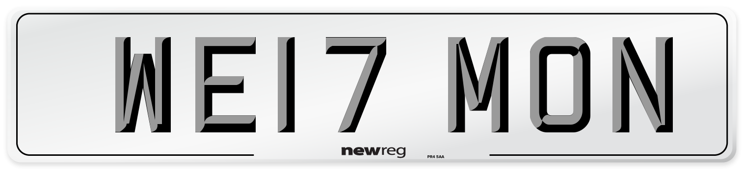 WE17 MON Number Plate from New Reg